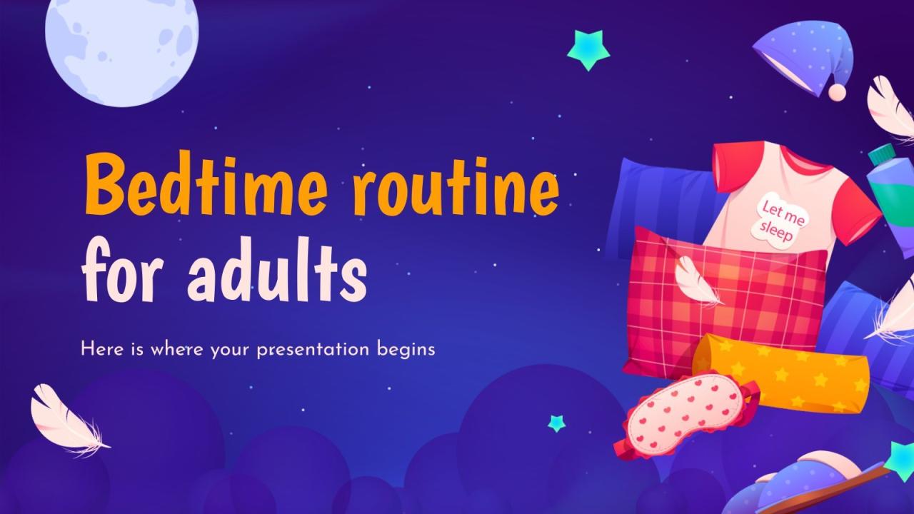 Bedtime Routine for Adults | Google Slides and PowerPoint